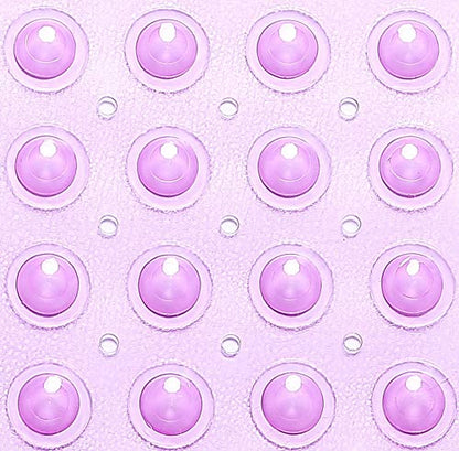 Extra-Long Non-Slip Bathtub & Shower Mat 39”x16” (Smooth/Non-Textured Tubs Only) Safe, Clean, Machine-Washable, Superior Grip&Drainage, Vinyl, Transparent Purple - color: Transparent Purple, size: 39" x 16" (Rectangular)