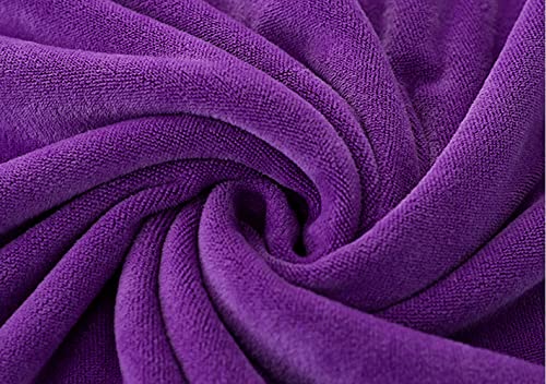 MYLSMPLE Microfiber Luxury Bath Sheet Extra Large Bath Towel Fast Drying Beach Towel (36 Inch X 72 Inch, Purple) - color: Purple