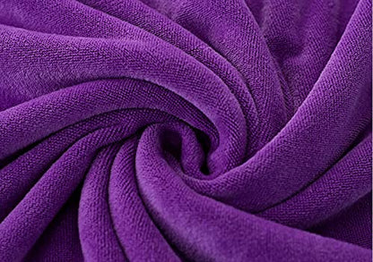 MYLSMPLE Microfiber Luxury Bath Sheet Extra Large Bath Towel Fast Drying Beach Towel (36 Inch X 72 Inch, Purple) - color: Purple