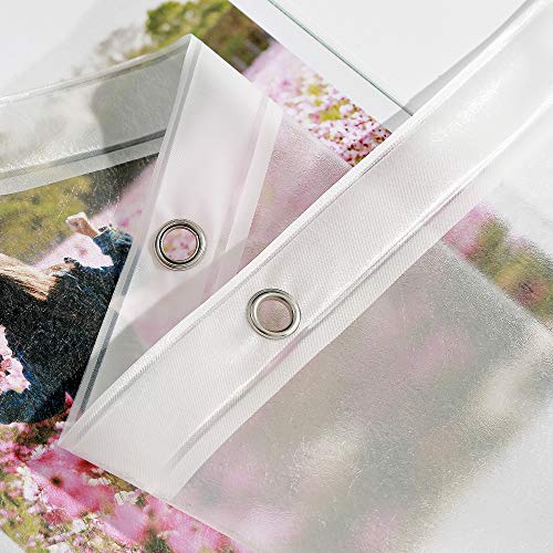 AooHome Shower Curtain Liner - 8G Eva Heavy Duty Frosted Bathroom Plastic Shower Liner with Rustproof Metal Grommets and 5 Bottom Magnets, Thickness, Water Repellent, Semi-Transparent, 72 x 75 Inch - color: Pure Translucent, size: 72"W x 75"L (Pack of 1)