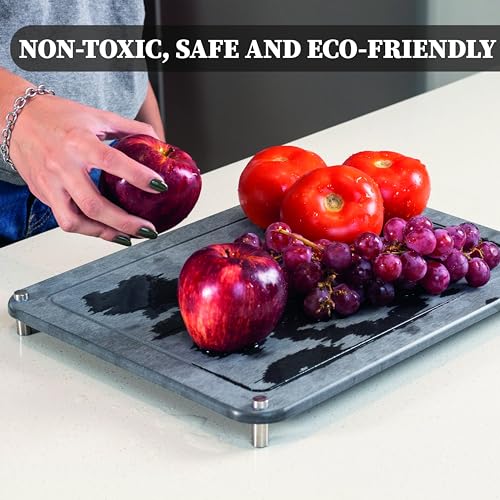 Stone Drying Mat for Kitchen Counter | Complete Set 6pc | Quick Dry Stone | Diatomaceous Earth Dish Drying Mat | Includes a Bathroom Counter Tray & 4 Coasters