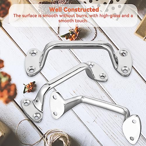Bath Grab Bar, 6in Shower Grab Bar Stainless Steel Bathroom Handles Stairway Handrail Balance Bar Boat Yacht Handle Pull Shower Handle Safety Bar for Grab Bars Senior, Elderly, Handicap (2Pcs) - size: 2Pcs