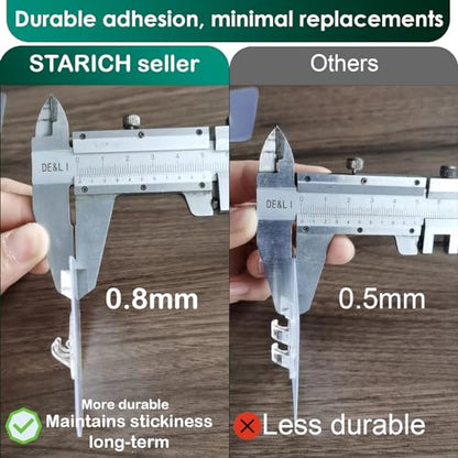 Shower Caddy Adhesive Replacement Stickers, Shower Organizer Adhesive Replacement Strips (Transparent - 6 Packs) - color: Transparent - 6 Packs