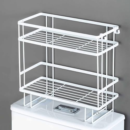 Over Toilet Shelf Bathroom Organizer Thickening Metal Toilet Storage Rack with Wall Mounting Design Waterproof Bathroom Shelf Over Toilet Large Capacity Over Toilet Organizer