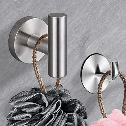 8 Pieces Bathroom Towel Rack Set, Includes 2PCS 23.6 inch Towel bar, 2PCStowel Hook, 2 PCS Towel Ring, 2PCS Toilet Paper Holder-Brushed Nickel Bathroom Accessories Sets - color: Brushed Silver, size: 8pcs-24inch