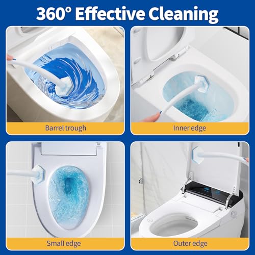 100 Count Toilet Bowl Wand Refills, Disposable Toilet Cleaner Refills, Disposable Wand Heads Compatible with Clorox and the Most Toilet Brushes,unscented - size: 1 Count (Pack of 100)