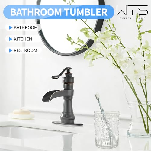 Toothbrush Cup Reusable Unbreakable Clear Glass Bathroom Tumbler, Easy to Clean Toothbrush Holders Mouthwash Cup for Bathrooms Counter Organizer