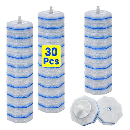 30 Count Upgrade 3-Layer Toilet Bowl Refills Fits for Clorox Toilet Brush | 3X Cleaning Power Disposable Bowl Cleaner Refills for Bathroom Cleaning, No Falling Apart - size: 1 Count (Pack of 30)