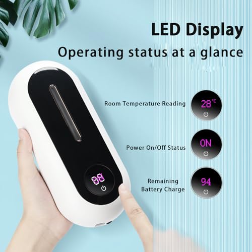 Automatic Soap Dispenser, Smart Foam Soap Dispenser with Temperature Display & Long-Last Battery, 450ML Large Capacity, 3 Modes for Kitchen Sink and Bathroom, Wall-Mounted Hand Soap Dispenser (Blue) - color: Blue
