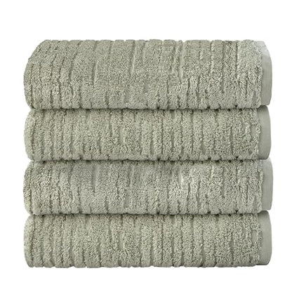 SKL Home CloudSoft Cotton Luxury 4 Pc Bath Towel Set, Sage - color: Sage, style: Bath Towels (Set of 4)
