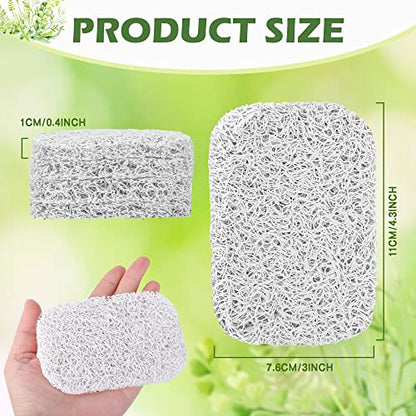 Jephen 4pcs Soap Lifting Pads for Soap Dish,Bars soap Holder for Shower Kitchen Bathroom Travel Hotel Cleaning Supplies - size: White