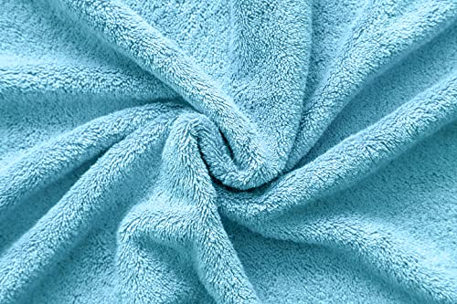 American Veteran Towel, 100% Cotton Turkish 6 Piece Towel Set Luxury Towels Set of 6 for Bathroom Essentials, 2 Bath Towels 2 Hand Towels 2 Washcloths, Sky Blue - color: Sky Blue, size: XL 6PC