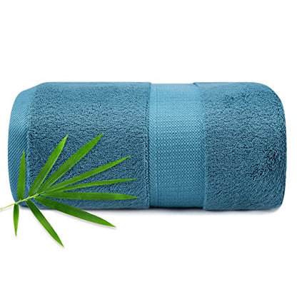 Extra Large Bath Towels Sheet for Body, Sensitive Skin, Adult Kids Baby Luxury Hotels, Spa, Gym Super Soft Highly Absorbent Oversized Towels 35" x 70" 1 Pack Peacock Blue