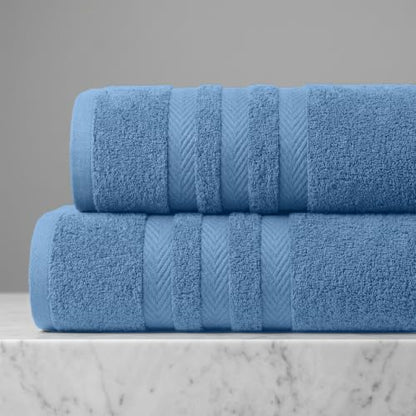 RIVERSIDE Pack of 2 Extra Large Bath Sheets 35 x 70 Inches, 100% Ring Spun Cotton, Hotel Quality, Oversized Bath Towels, Super Soft, Highly Absorbent & Quicker to Dry, Electric Blue - color: Medium Blue, size: Bath Sheets (PK 2)