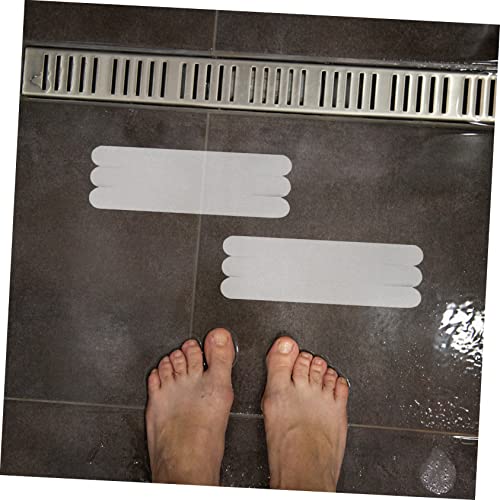 Alipis 12pcs Self Adhesive Caulk Strip Non Slip Shower Stickers for Shower Tub Bathroom Safety Strips Adhesive Bath Treads Bathtub Stickers