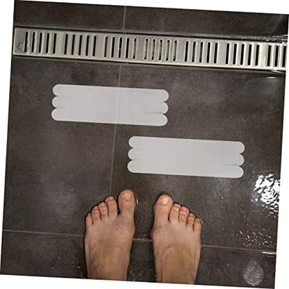 Alipis 12pcs Self Adhesive Caulk Strip Non Slip Shower Stickers for Shower Tub Bathroom Safety Strips Adhesive Bath Treads Bathtub Stickers