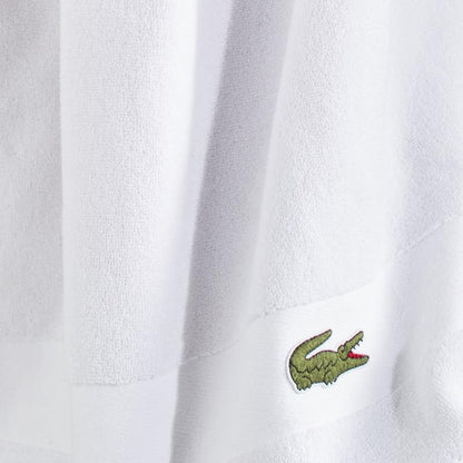 Lacoste Sport Stripe 6-Piece Luxury Cotton Towel Set – Made with 100% Soft Supima Cotton, Absorbent & Quick-Drying, Includes 2 Bath Towels, 2 Hand Towels, 2 Washcloths, White - color: White