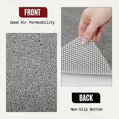 17 * 30in Shower Mat Bathtub Mat Non Slip | Bathmats Non Slip, Quick Drying Foot Scrubber Loofah Mats for Inside Shower, Tub, Bathroom, Home, Grey - color: Grey, size: 30" x 17" (Rectangular)