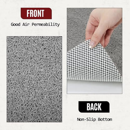 17 * 24in Shower Mat Bathtub Mat Non Slip | Bathmats Non Slip, Quick Drying Foot Scrubber Loofah Mats for Inside Shower, Tub, Bathroom, Home, Grey - color: Grey, size: 24" x 17" (Rectangular)