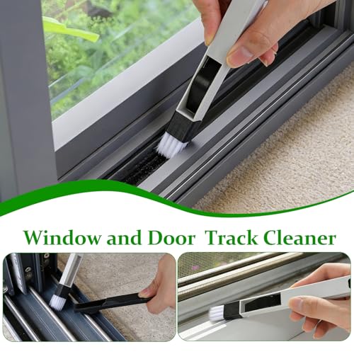19Pcs Crevice Cleaning Brush Set,Hard Bristle Gap Scrub Tools | for Sliding Door,Sill,Tile Lines, Corner, Sink, Shutter, Car Vents, Keyboard,Lightweight,Plastic,