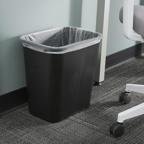 COASTWIDE Professional Indoor Trash Can Without Lid, Black Soft Molded Plastic, 7 Gallon (CW56429) - color: Black, size: 7 Gal., style: 1 Pack