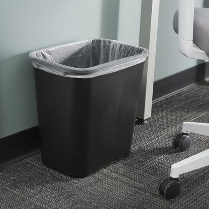 COASTWIDE Professional Indoor Trash Can Without Lid, Black Soft Molded Plastic, 7 Gallon (CW56429) - color: Black, size: 7 Gal., style: 1 Pack