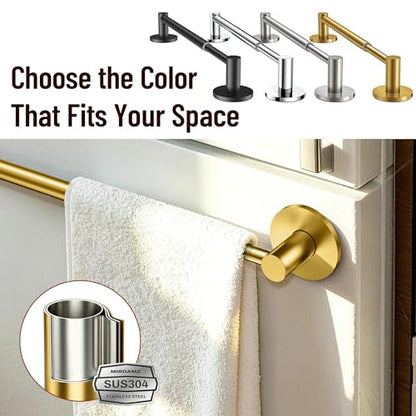 Magnetic Towel Bar, Adjustable Towel Rod, Brushed Gold, 1 Pack | Larger Magnetic Base, Non-Slip, Hidden Magnet, 304 Stainless Steel Magnetic Towel Holder for Refrigerator, Dishwasher, Oven - color: Magnetic–gold