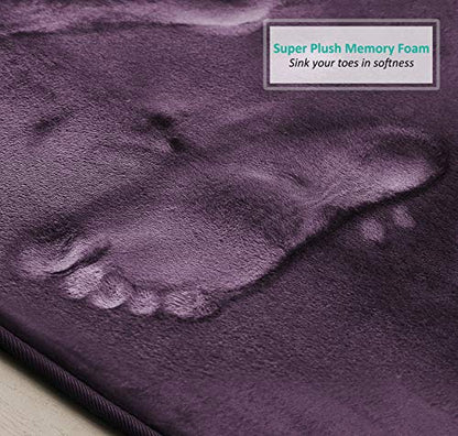 Clara Clark Bathroom Contour Rug, Ultra Soft Non Slip and Cozy, Velvet Memory Foam Toilet U-Shaped Bath Mat