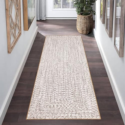 Printed Washable Runner Rug 2x6 2'x6' Beige/Grey - color: Beige/Grey, size: 2' x 6' (Runner)