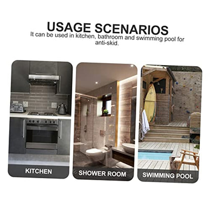 6pcs Slip Shower Stickers Transparent Bath Strips for Bathtubs Floors Stairs and Showers Adhesive Skid Treads - size: 6 pcs