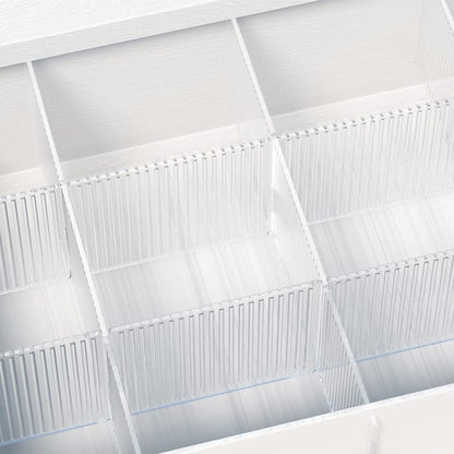 8pcs DIY Plastic Drawer Organizer Adjustable Drawer Dividers for Home Tidy Closet, Socks, Underwear, office school supplies, kitchen utensil tools (Clear White) - color: Transparent White