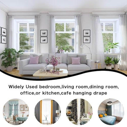 Openable Curtain Rings with Eyelets,3inch Heavy Duty Rustproof Metal Drapery Rings,Shower Curtain Rings 24pcs White Zocang - color: White, size: 3inch Inside Diameter