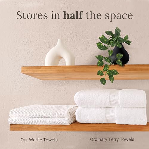 GILDEN TREE Waffle Bath Sheet Large Bath Towels Quick Dry Thin Body Towels, 40x80 Oversized Bath Towels for Adults, 2 Pack Bath Sheet Set, Classic Style (Stone) - color: Stone, size: Bath Sheet (2 Pack)