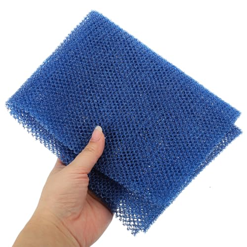 2pcs African Exfoliating Bath Washcloth Back Scrubber Skin Exfoliating Net for Shower Body Cleansing, Practical Bathroom Sponge Set with Blue and Black Colors