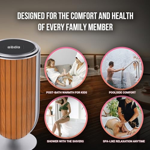 27L Large Towel Warmer Bucket Dryer – Rapid Heating with Automatic Lift Cover, Negative Ion Freshening, 4 Heat Settings & Aromatherapy – Perfect for Towels, Blankets & Bathrobes (Silver) - color: Silver (Auto Lift)