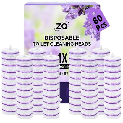 Toilet Brush Refills for Clorox, Toilet Bowl Cleaner Refill Pads | 80 Count Disposable Toilet Brush Heads, Pre-Loaded Cleaning Formula, Lavender Scent, Toilet&Bathroom Cleaning Supplies - size: 1 Count (Pack of 80)