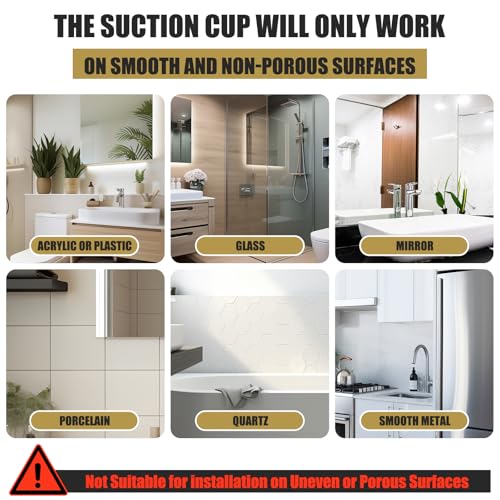 BKV Suction Cup Towel Ring,Hand Towel Holder for Bathroom,Stainless Steel Heavy Duty Round Towel Hanger for Bath,Kitchen-Matte Black - color: Black