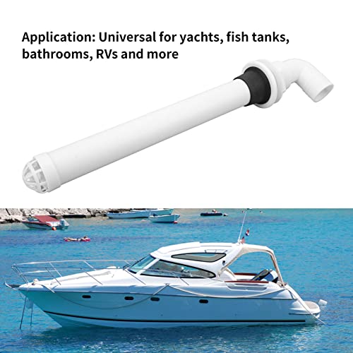 Overflow Drain Pipe, Overflow Assembly, Stable Water Flow, Strainer Pipe Tube Bathroom Pipes Fittings Universal for Yacht Cabin Bathroom Sink