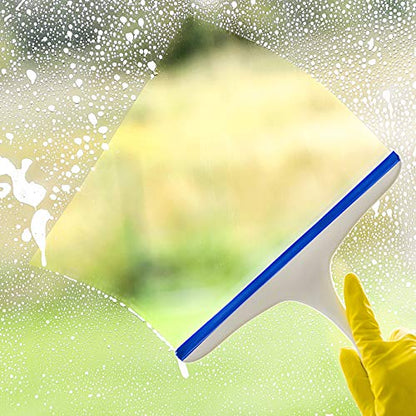 2 Pcs Shower Squeegee for Shower Glass Doors,Small Squeegee,Glass Wiper | Car Window Windshield Mirror Tile Cleaner Cleaning Wiper Squeegees Tool with Hook, Window Cleaning Shower Glass Squeegees - color: Blue, Green