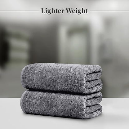 Tens Towels 8 Piece Towel Set, 2 XL Bath, 2 Hand, 4 Washcloth, Dark Grey | 100% Cotton, Lighter Weight, Quicker to Dry, Super Absorbent, Perfect for Bathroom - color: Dark Grey