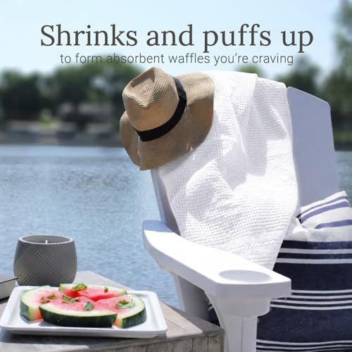 GILDEN TREE Waffle Bath Sheet Large Bath Towels Quick Dry Thin Body Towels, 40x80 Oversized Bath Towels for Adults, Classic Style (White) - color: White, size: Bath Sheet