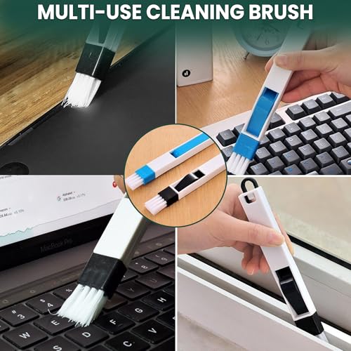 14 Pcs Crevice Cleaning Brush Set – Hard Bristle Cleaning Tools for Grout, Tile Floors, Gaps & Narrow Spaces – Multi-Purpose Grout Scrub Brush for Cleaning Bathroom, Shower, Window Tracks, Kitchen | Multi-Purpose Grout Scrub Brush for Tile Floors, Bathroo