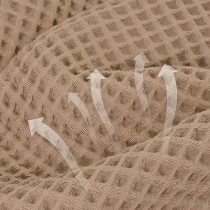 Jacquotha Waffle Bath Towels 2-Piece (Tan) - Cotton, Soft, Lightweight | 31” x 62” Large Bath Towel for Bathroom, Shower, Spa, Beach - color: Tan