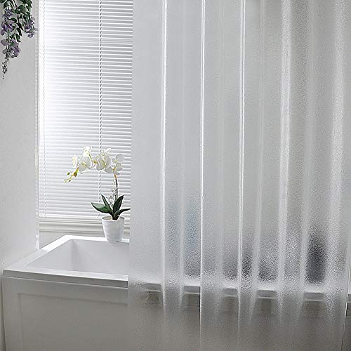 AooHome Shower Stall Curtain Liner for Small Size 48x72 Inch, 8G Eva RV Shower Curtain Frosted Pattern, Narrow Standing Single Water Repellent Shower Liner, Semi Transparent - color: Pure Translucent, size: 48"W x 72"L (Pack of 1)