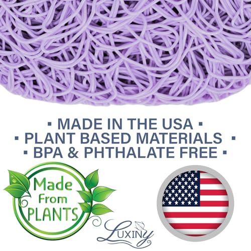 Soap Savers for Bar Soap, American Made by Luxiny, Lifts Soap in Soap Dishes & Shower Soap Holders -Handmade Soap Lasts Longer -Made from Plant Materials (Lavender Lilac Purple) - color: Lilac
