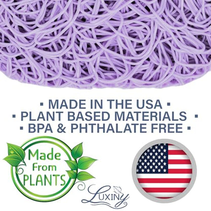 Soap Savers for Bar Soap, American Made by Luxiny, Lifts Soap in Soap Dishes & Shower Soap Holders -Handmade Soap Lasts Longer -Made from Plant Materials (Lavender Lilac Purple) - color: Lilac