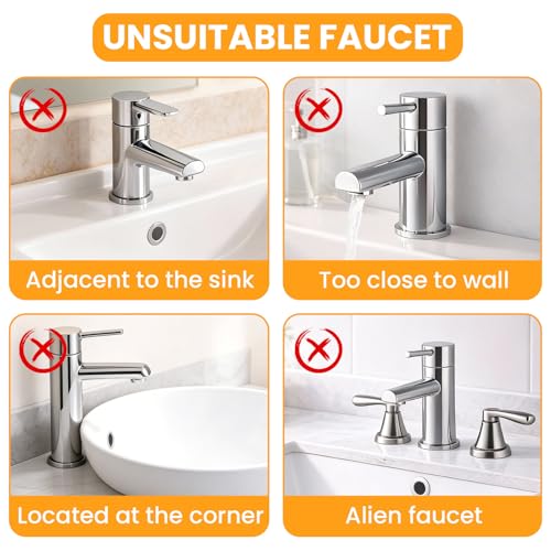 Silicone Faucet Sink Mat – Non-Slip Reusable Dish Drying Sink Tray Mat Splash Guard for Kitchen Bathroom Fits RV, Countertop (Dark Gray, 13.38"×5.51"×0.59") - color: Dark Gray