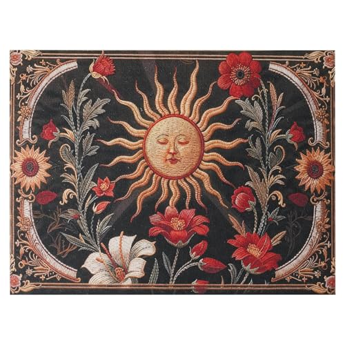 Dish Drying Mat Absorbent Coffee Mat Rubber Backed Soft Silicone Kitchen Drying Mat for Kitchen Bathroom Coffee Bar (Sun and Floral, 16 x 24 Inches) - color: Sun and Floral, size: 24" x 16"