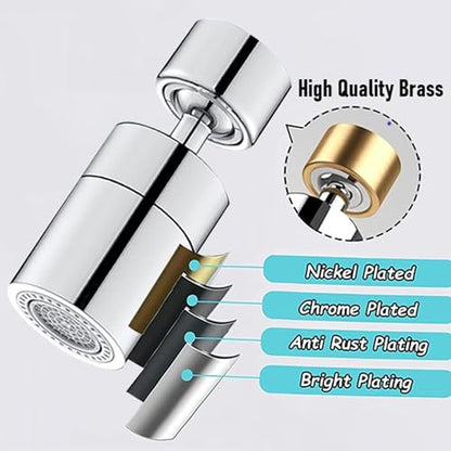 Kitchen and BasinTap Spray Head,360° Swivel Dual-Function Sprayer,80-Degree Big Angle Swivel Faucet Aerator,Faucet Extension Sprayer,Kitchen Faucet Aerator Splash Proof Spout (short style)