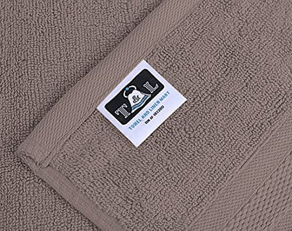 Towel and Linen Mart 4 Pieces Bath Towel Sets - Silver - 2 ply Low Twist Soft Feel Luxurious,Quick Dry, Extra Absorbent, 100% Ring Spun Cotton 600 GSM (27 x 54, Pack of 4) - color: Silver